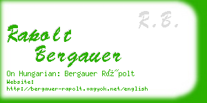 rapolt bergauer business card